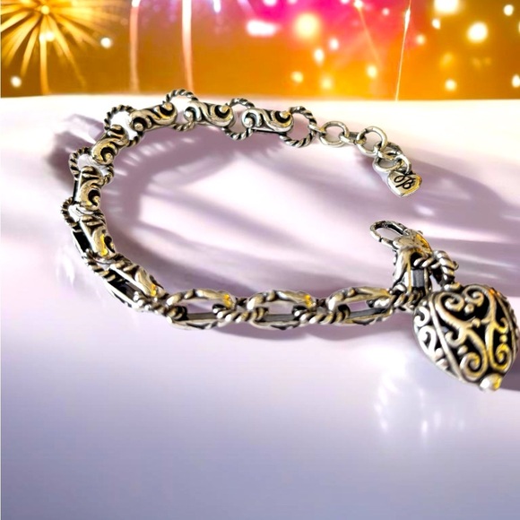 Brighton Bibi Heart Bracelet Silver Plated with beautiful heart charm. - Picture 1 of 5